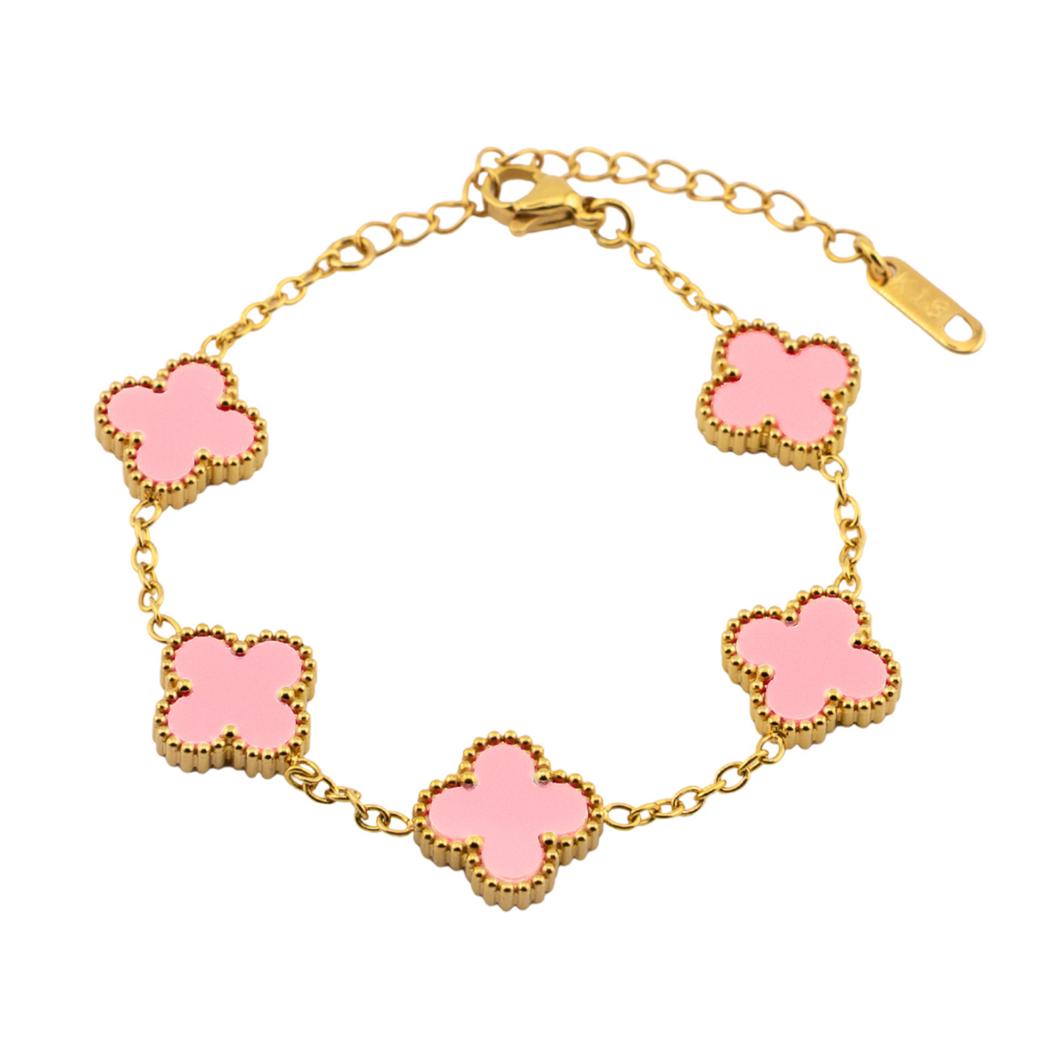 Pink Clover Armband