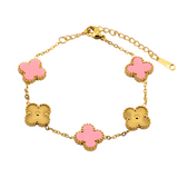 Pink Clover Armband