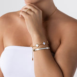 White Miroa Armreif