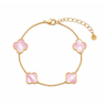 Glossy Pink Clover Armband