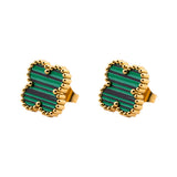 Green Clover Ohrstecker