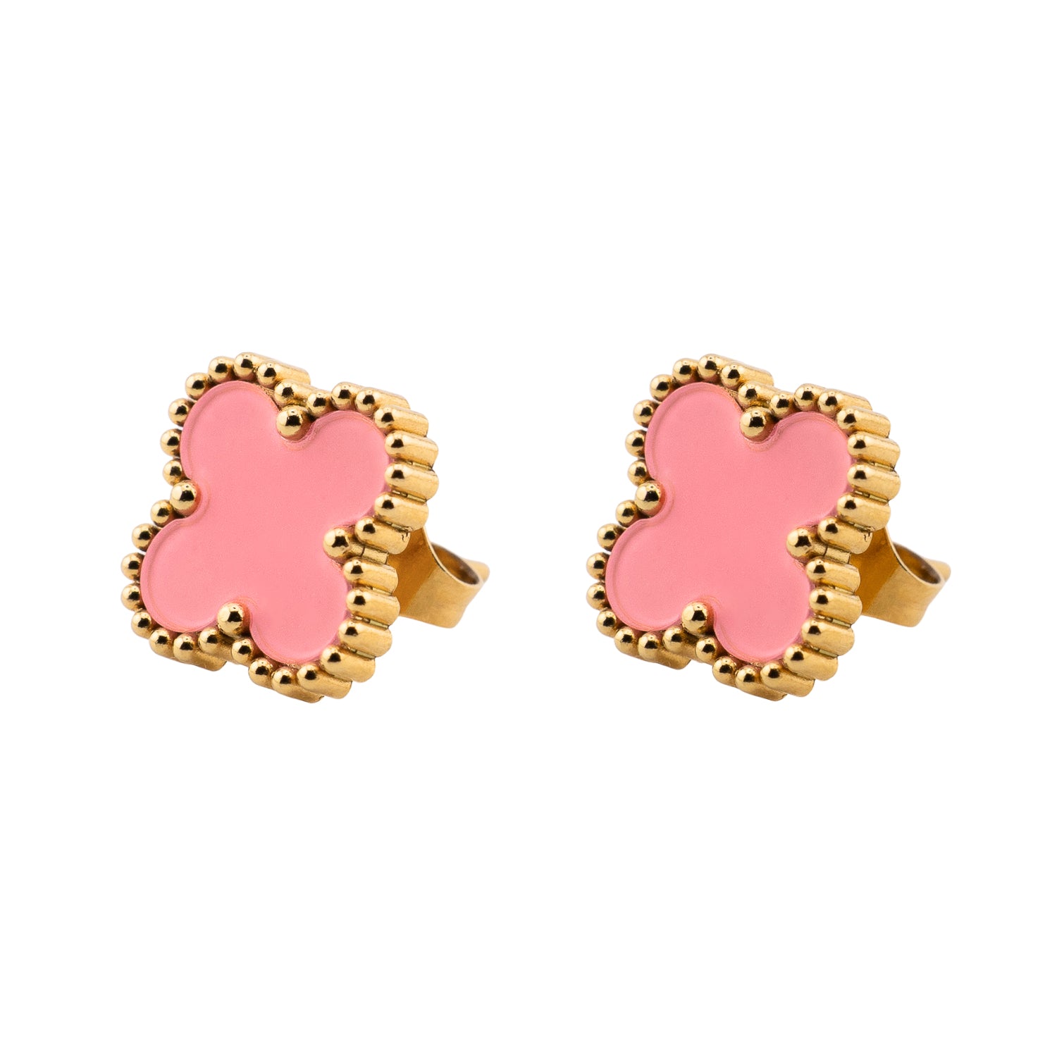 Pink Clover Ohrstecker