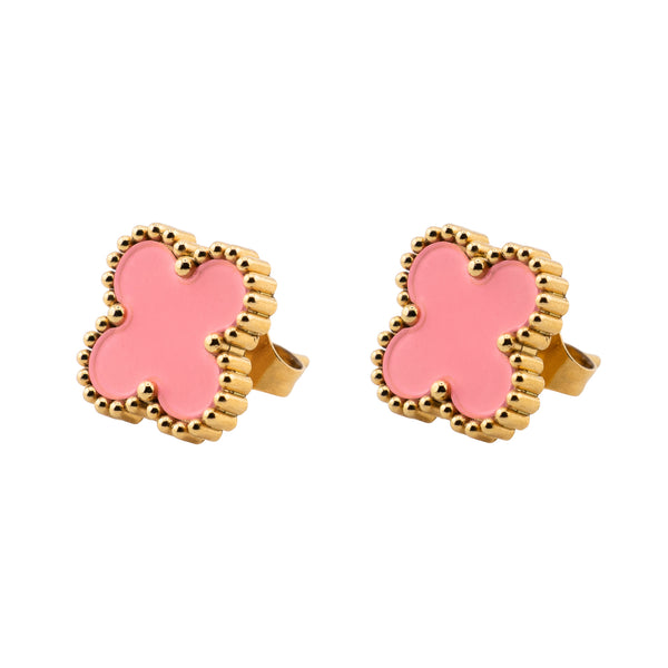 Pink Clover Ohrstecker