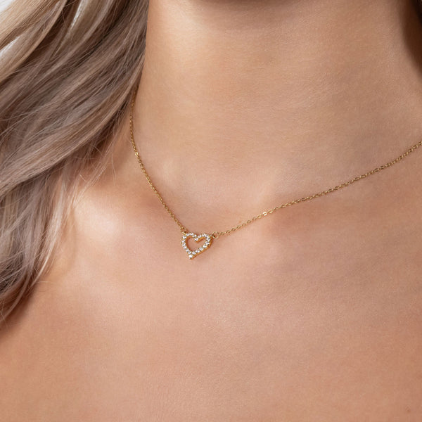 Herz Kette Tragebild