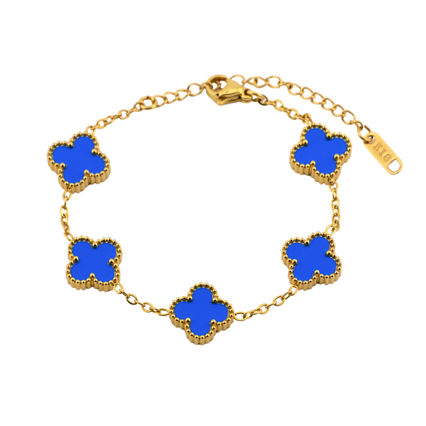 Blue Clover Armband