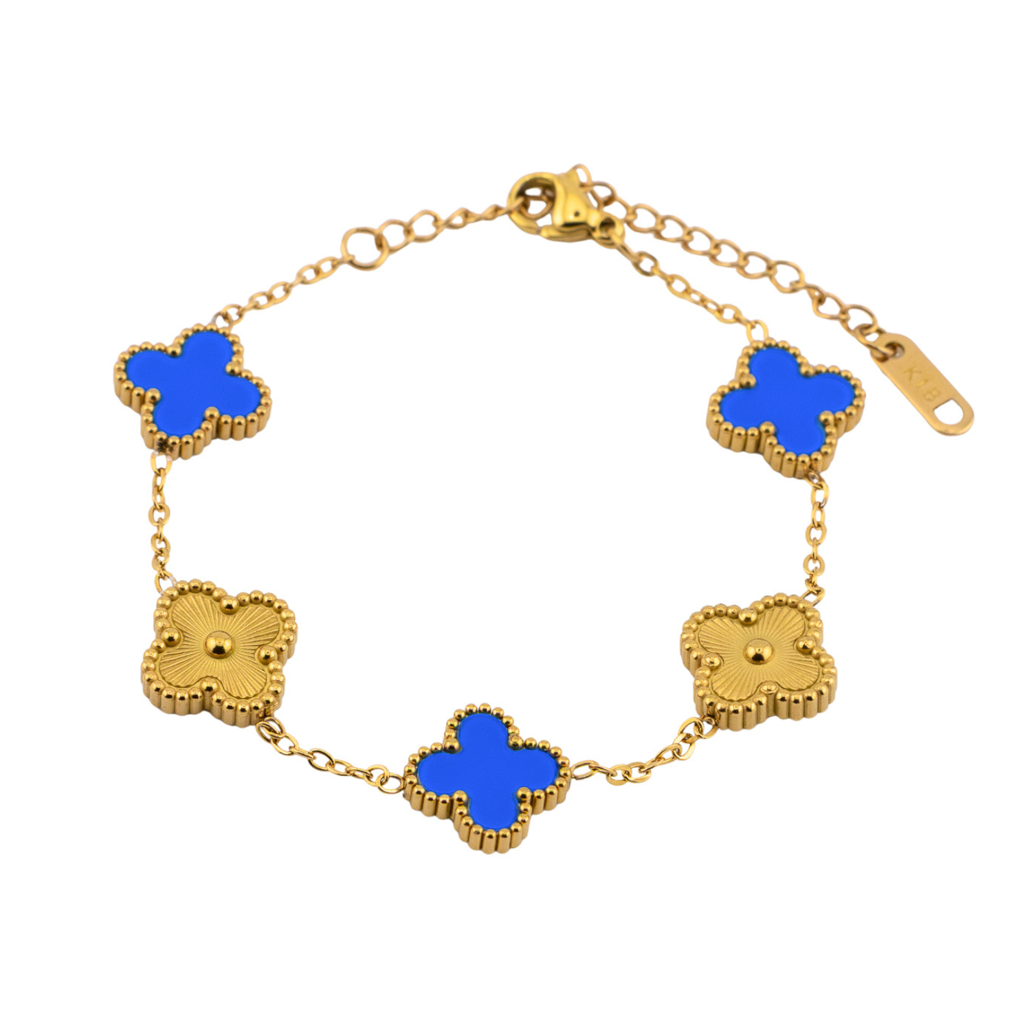 Blue Clover Armband