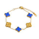 Blue Clover Armband