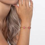 Pink Clover Armband
