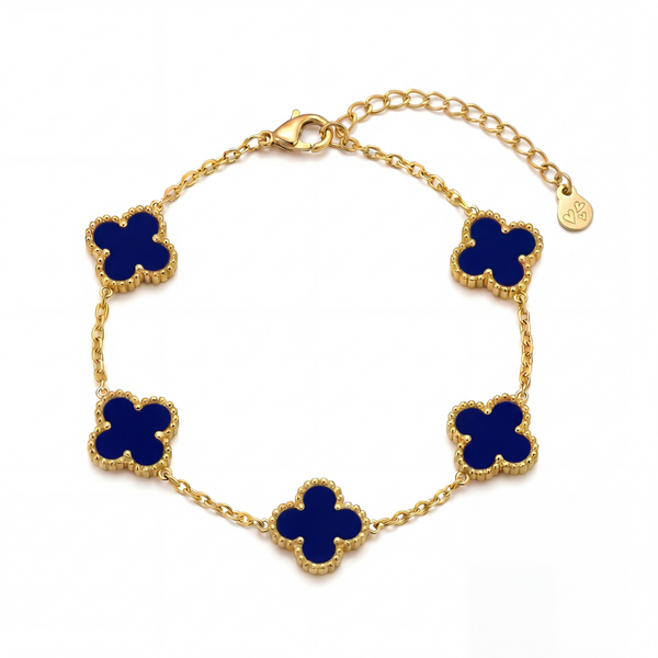 Blue Clover Armband